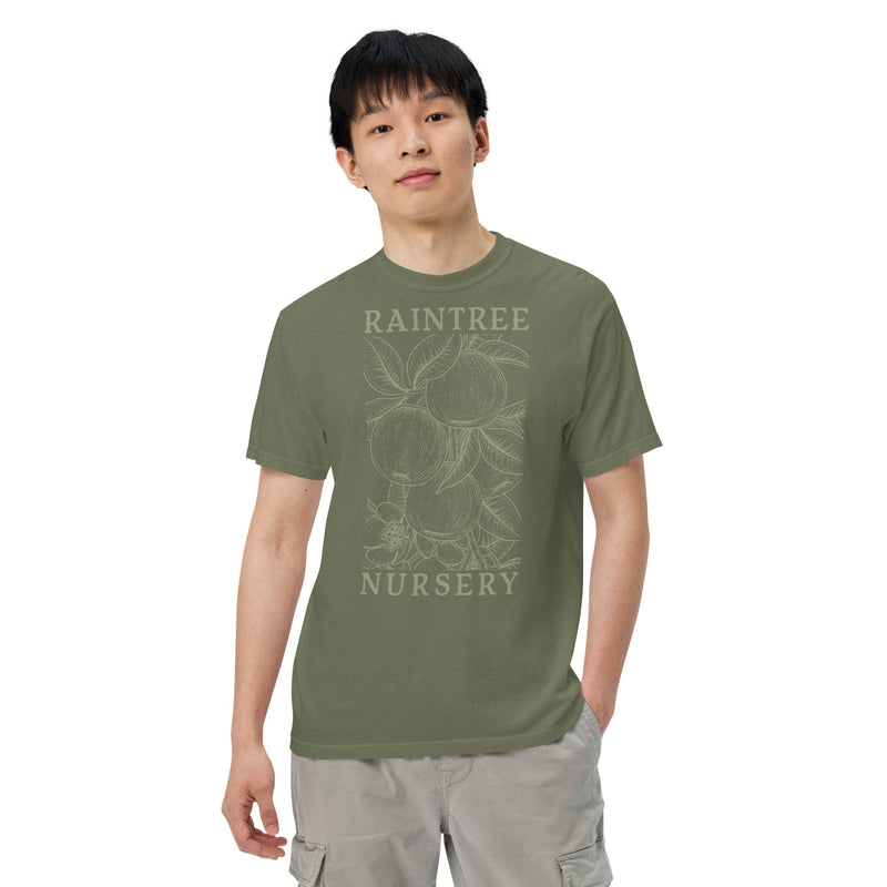 Apple Print Unisex T-Shirt in Olive-Raintree Nursery-S-