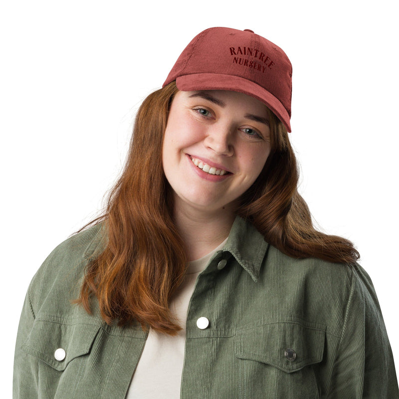 Winter Edition Corduroy Cap in Red-Raintree Nursery-